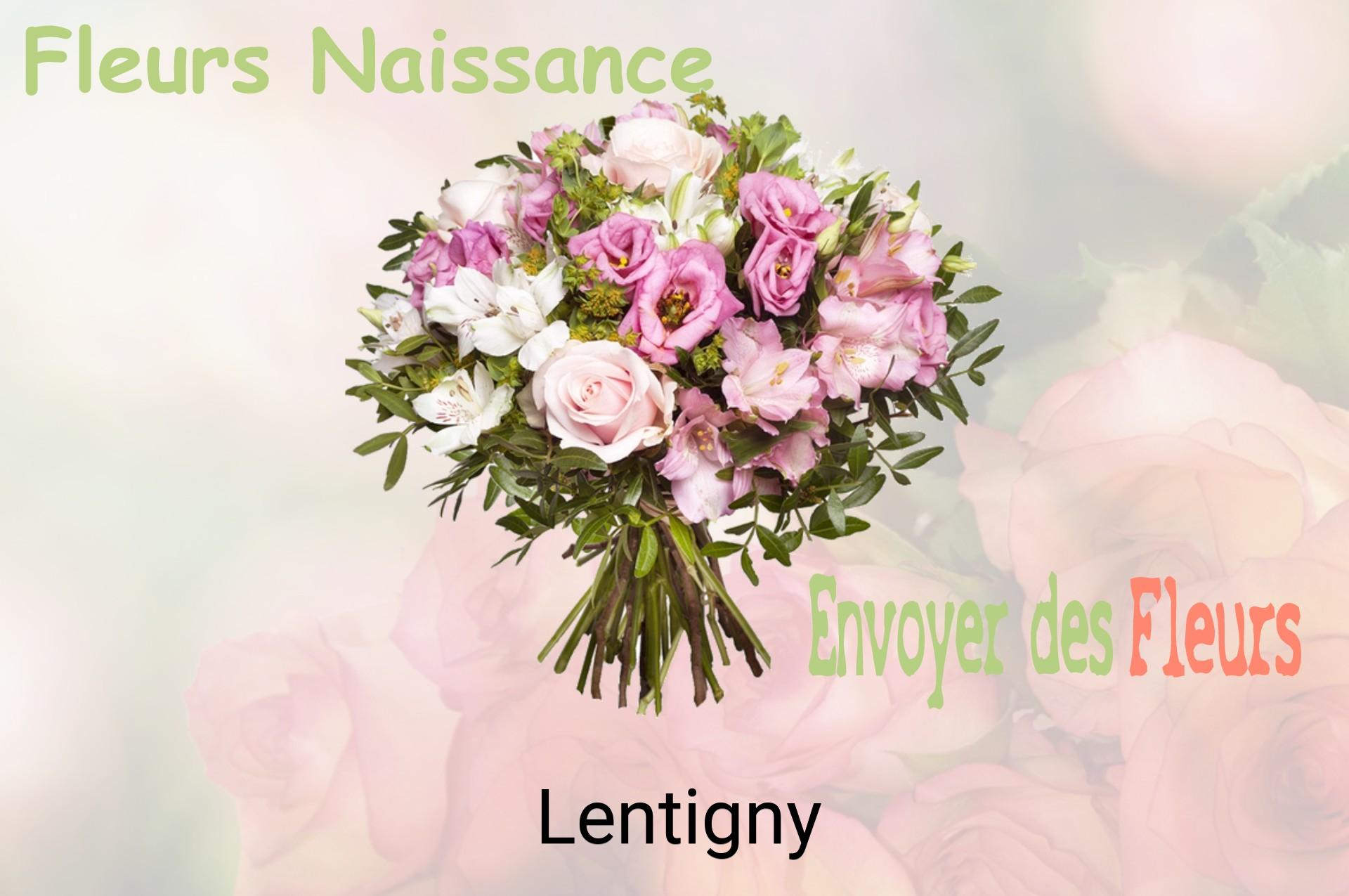 Bouquet de fleurs de naissance livré à Lentigny